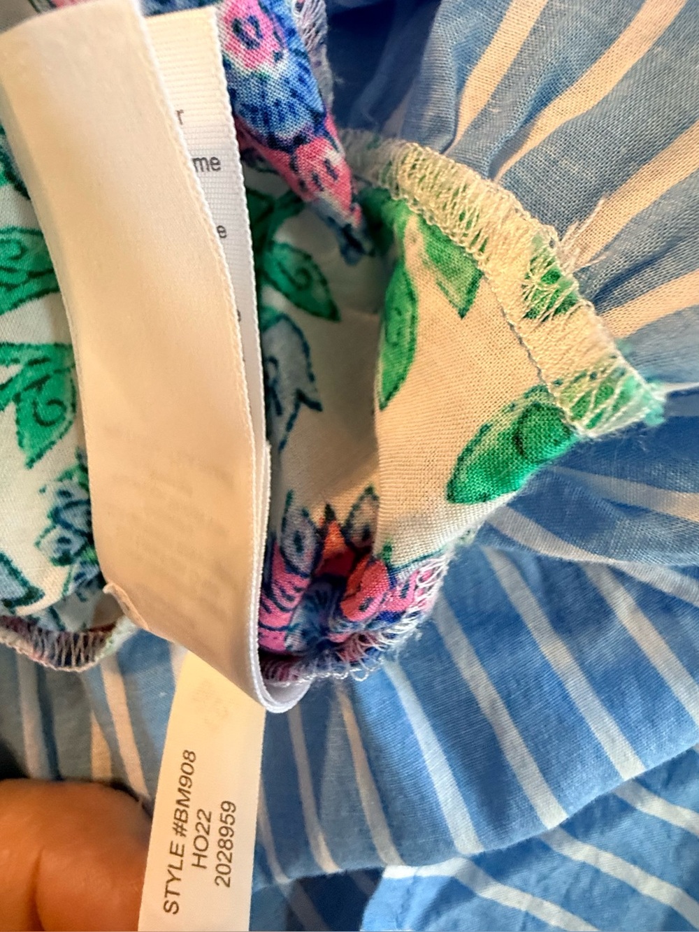 J.Crew Floral Mixed Print Sundress Tiered Striped Hem Cotton Cottagecore Dress - Picture 8 of 10